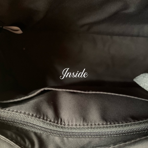 Kate Spade Cheshire Cat Disney X Black Nylon BackPack Alice in Wonderland Bag - Picture 9 of 14